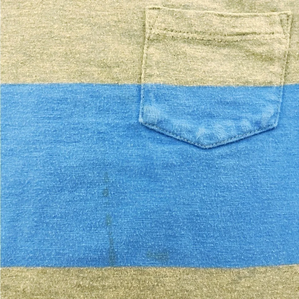 Crewcuts | Wide Stripe Long Sleeve Tee (S) 💙🩶💙